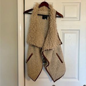 Faux shearling vest